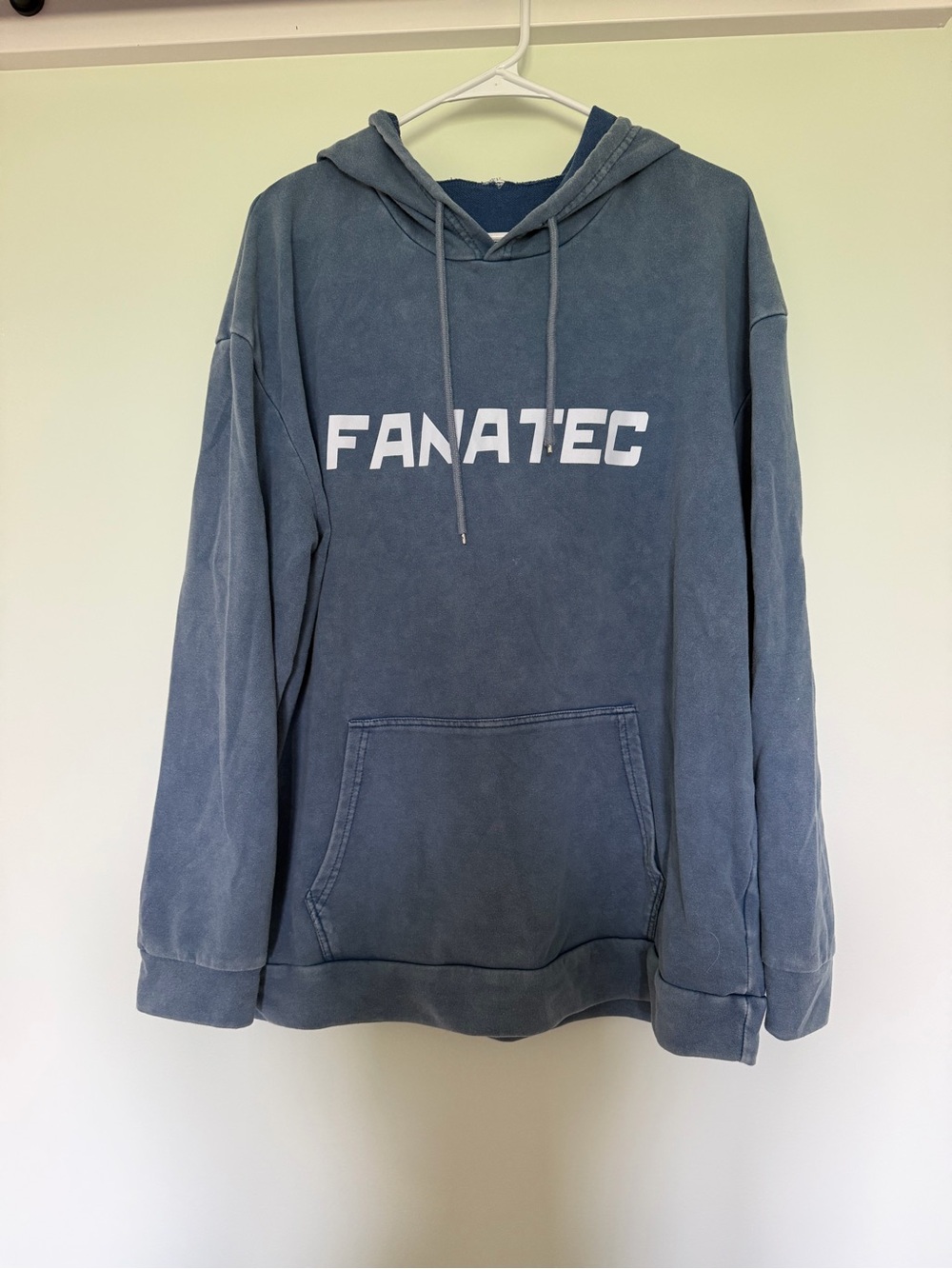 Slate Blue Pullover Hoodie with Front Pocket